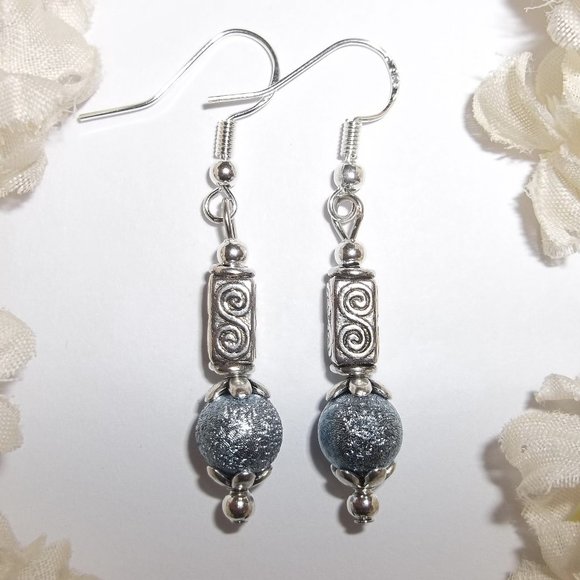 wvluckygirl Jewelry - Dangle Earrings Blue Silver Beaded Earring Earring Earring Earring Earring 6444